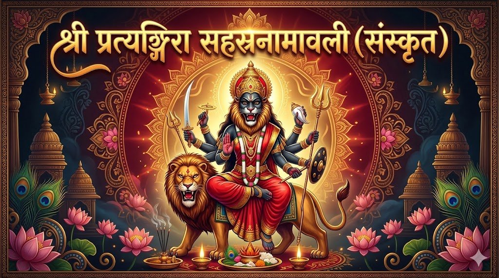 श्री प्रत्यङ्गिरा सहस्रनामावली (संस्कृत) | Shri Pratyangira Sahasranamavali Lyrics in Sanskrit - Sadhanas.in