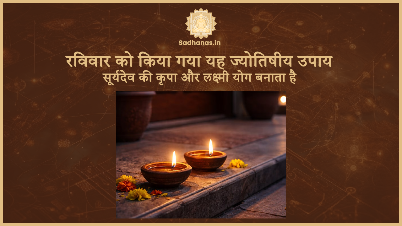 रविवार को सूर्यदेव की कृपा के लिए घर के बाहर जलाया गया दीपक