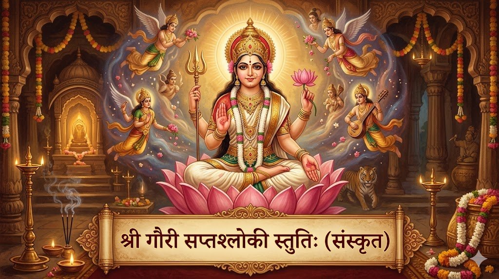 श्री गौरी सप्तश्लोकी स्तुतिः (संस्कृत) | Shri Gauri Saptashloki Stuti Lyrics in Sanskrit - Sadhanas.in - Page 2 - Sadhanas.in श्री गौरी सप्तश्लोकी स्तुतिः (संस्कृत) | Shri Gauri Saptashloki Stuti Lyrics in Sanskrit - Sadhanas.in