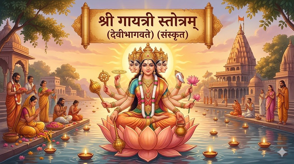 श्री गायत्री स्तोत्रम् (देवीभागवते) (संस्कृत) | Shri Gayatri Stotram (Devi Bhagavatam) Lyrics in Sanskrit - Sadhanas.in - Page 2 - Sadhanas.in श्री गायत्री स्तोत्रम् (देवीभागवते) (संस्कृत) | Shri Gayatri Stotram (Devi Bhagavatam) Lyrics in Sanskrit - Sadhanas.in