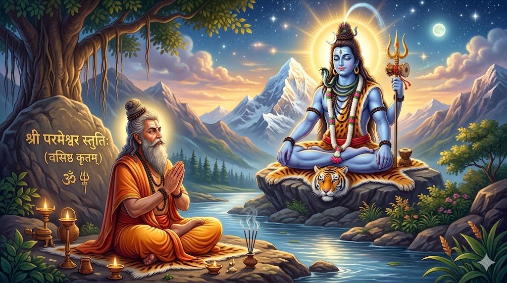 Shri Parameshwara Stuti श्री परमेश्वर स्तुतिः वसिष्ठ कृतम् पाठ कैसे करें जानें साधना विधि नियम लाभ महत्व और सावधानियांIt takes 16 minutes to read this article    Sadhanasin   Sadhanasin