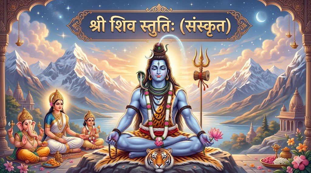 Shri Shiva Stuti श्री शिव स्तुतिः संस्कृत पाठ कैसे करें जानें साधना विधि नियम लाभ महत्व और सावधानियांIt takes 14 minutes to read this article    Sadhanasin   Sadhanasin