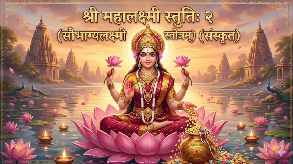 श्री महालक्ष्मी स्तुतिः २ (सौभाग्यलक्ष्मी स्तोत्रम्) (संस्कृत) | Shri Mahalakshmi Stuti 2 (Saubhagya Lakshmi Stotram) Lyrics in Sanskrit - Sadhanas.in - Page 2 - Sadhanas.in श्री महालक्ष्मी स्तुतिः २ (सौभाग्यलक्ष्मी स्तोत्रम्) | Sri Mahalakshmi Stuti 2 (Sowbhagya Lakshmi Stotram) - Sadhanas.in