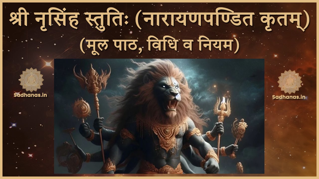 श्री नृसिंह स्तुतिः (नारायणपण्डित कृतम्) मूल पाठ, विधि व नियम | Sri Narasimha Stuti (Narayana Pandita Krutam)