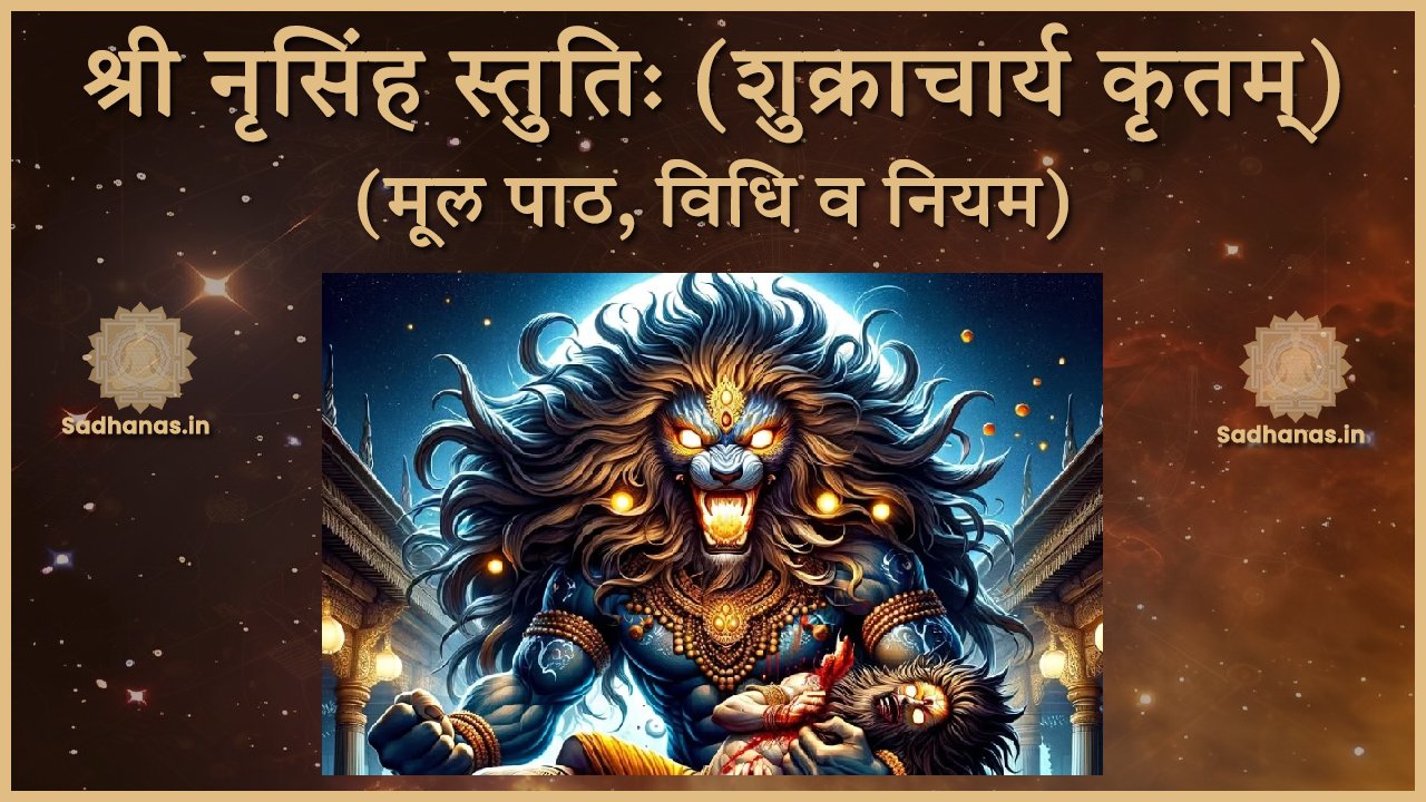 श्री नृसिंह स्तुतिः (शुक्राचार्य कृतम्) मूल पाठ, विधि व नियम | Sri Narasimha Stuti (Shukracharya Krutam)