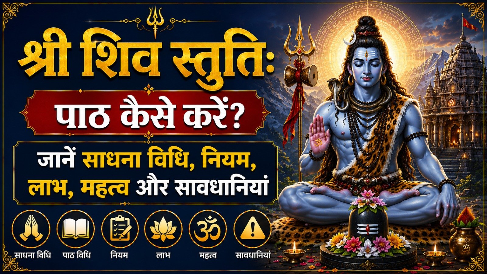 Deva Krita Shiva Stuti श्री शिव स्तुतिः पाठ कैसे करें जानें साधना विधि नियम लाभ महत्व और सावधानियांIt takes 16 minutes to read this article    Sadhanasin   Sadhanasin