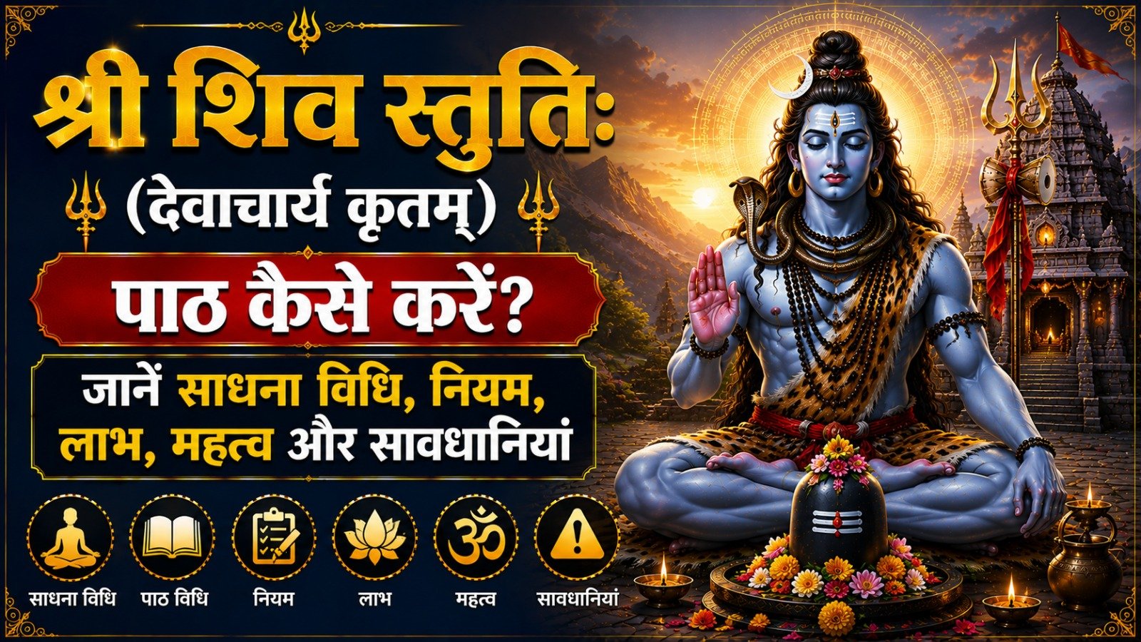 Devacharya Krita Shiva Stuti श्री शिव स्तुतिः देवाचार्य कृतम् पाठ कैसे करें जानें साधना विधि नियम लाभ महत्व और सावधानियांIt takes 16 minutes to read this article    Sadhanasin   Sadhanasin