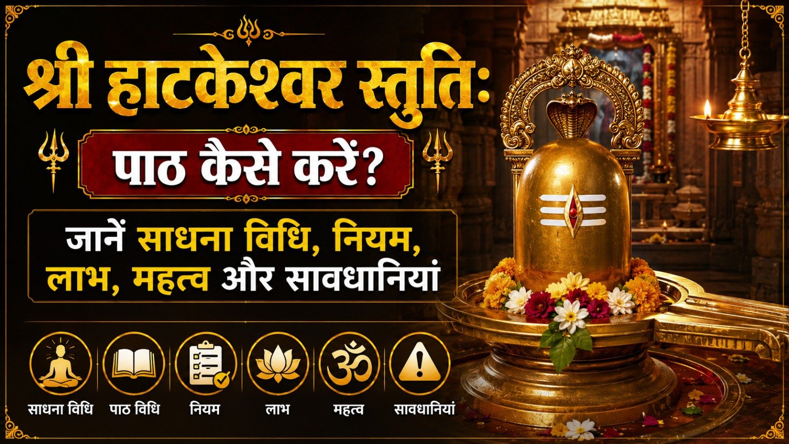 Sri Hatakeshwara Stuti श्री हाटकेश्वर स्तुतिः पाठ कैसे करें जानें साधना विधि नियम लाभ महत्व और सावधानियांIt takes 12 minutes to read this article    Sadhanasin   Sadhanasin