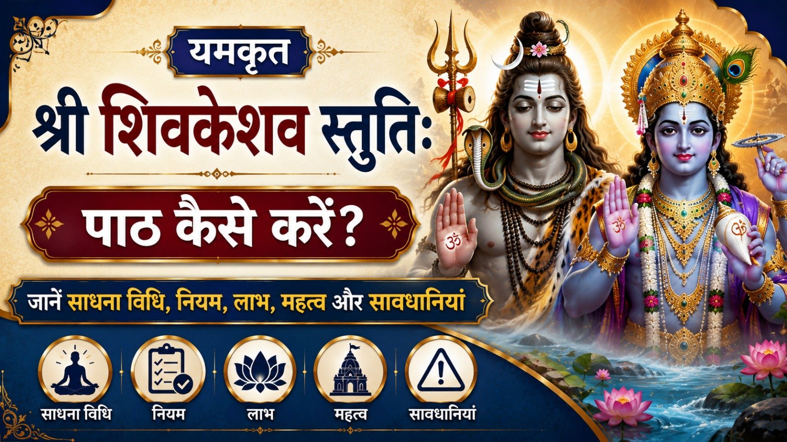 Yama Kruta Shiva Keshava Stuti (श्री शिवकेशव स्तुतिः): पाठ कैसे करें? जानें साधना विधि, नियम, लाभ, महत्व और सावधानियां
