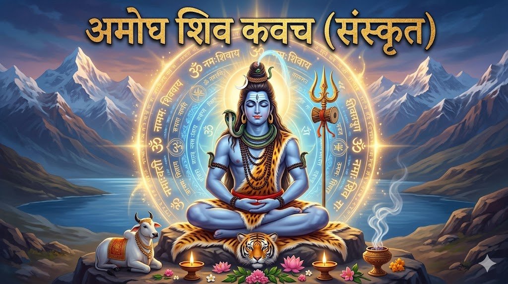 अमोघ शिव कवच (संस्कृत) | Amogh Shiva Kavach Lyrics in Sanskrit - Sadhanas.in