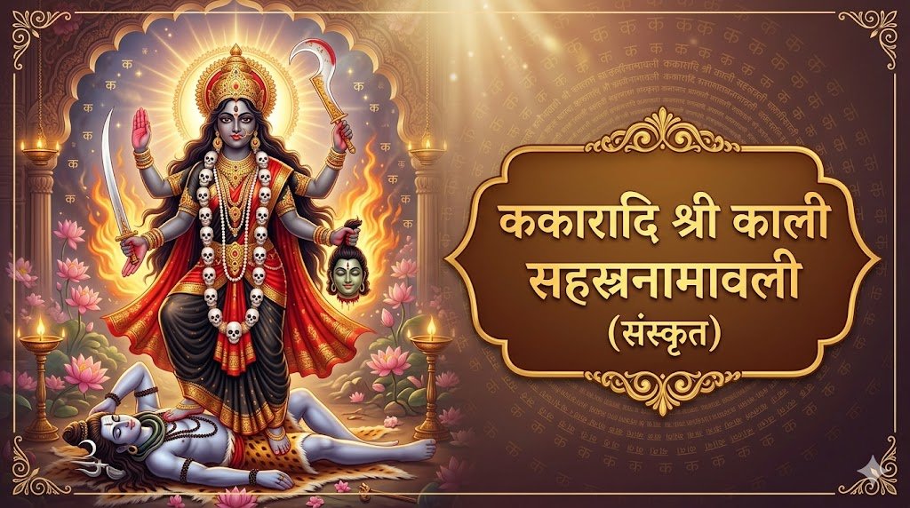 ककारादि श्री काली सहस्रनामावली (संस्कृत) | Kakaradi Shri Kali Sahasranamavali Lyrics in Sanskrit - Sadhanas.in