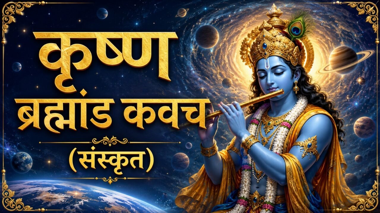 कृष्ण ब्रह्मांड कवच (संस्कृत) | Krishna Brahmand Kavach Lyrics in Sanskrit - Sadhanas.in