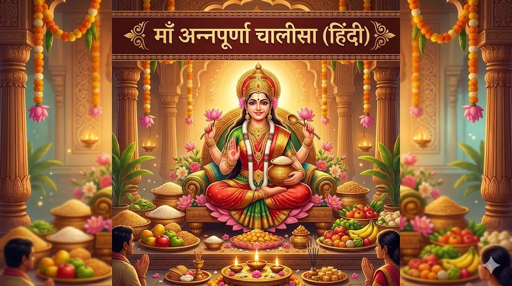माँ अन्नपूर्णा चालीसा (हिंदी) | Maa Annapurna Chalisa Lyrics in Hindi - Sadhanas.in