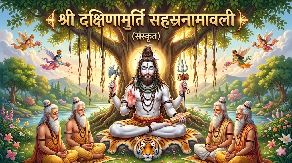 श्री दक्षिणामूर्ति सहस्रनामावली (संस्कृत) | Shri Dakshinamurti Sahasranamavali Lyrics in Sanskrit - Sadhanas.in