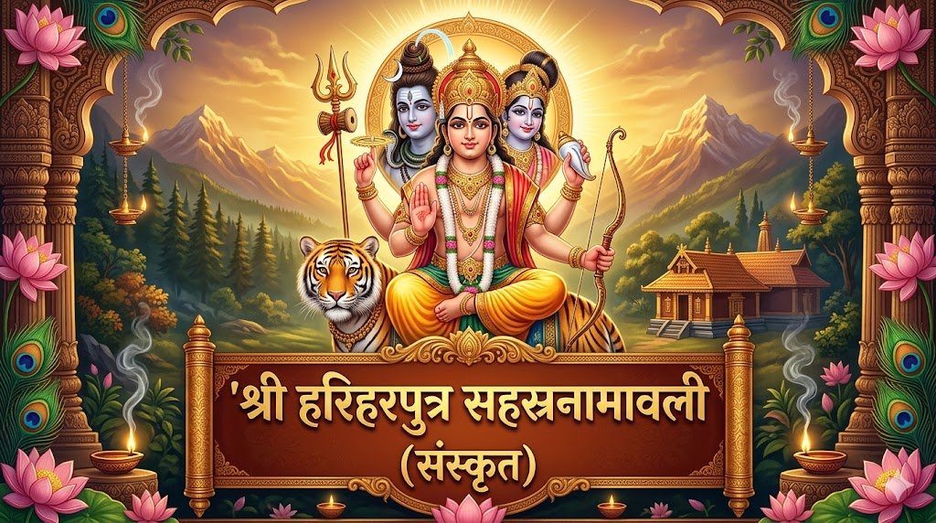 श्री हरिहरपुत्र सहस्रनामावली (संस्कृत) | Shri Hariharaputra Sahasranamavali Lyrics in Sanskrit - Sadhanas.in