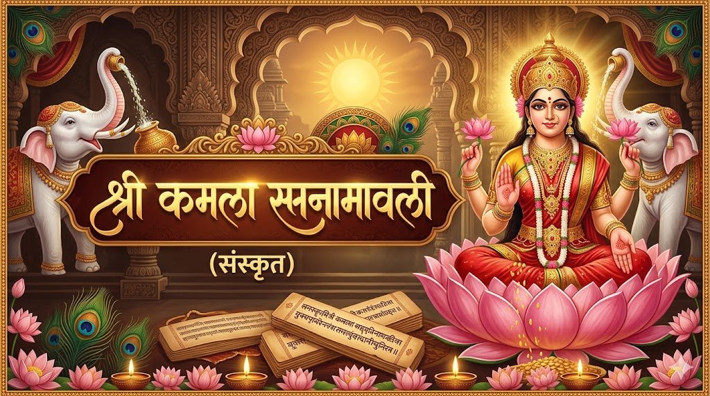 श्री कमला सहस्रनामावली (संस्कृत) | Shri Kamala Sahasranamavali Lyrics in Sanskrit - Sadhanas.in