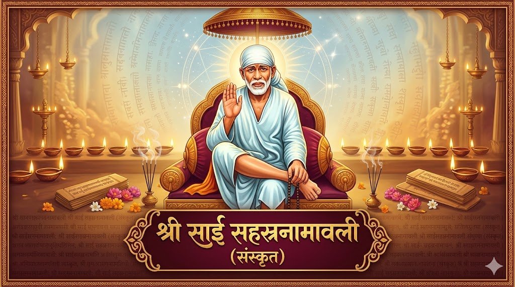 श्री साई सहस्रनामावली (संस्कृत) | Shri Sai Sahasranamavali Lyrics in Sanskrit - Sadhanas.in