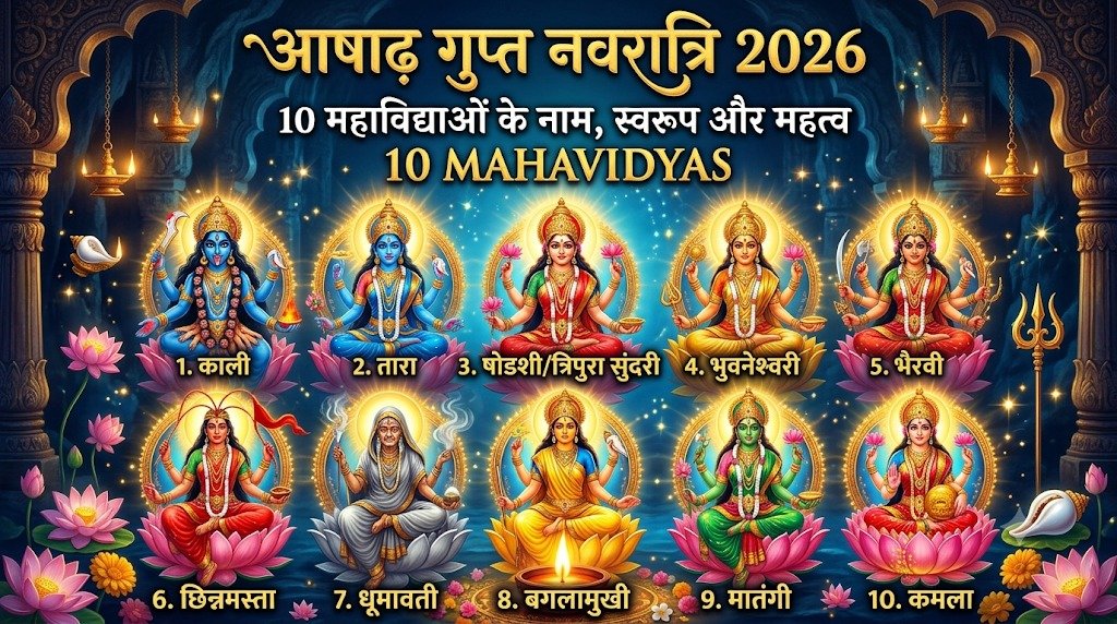 आषाढ़ गुप्त नवरात्रि 2026 10 महाविद्याओं के नाम स्वरूप और महत्व जानिए गहरे रहस्यIt takes 18 minutes to read this article    Sadhanasin   Sadhanasin