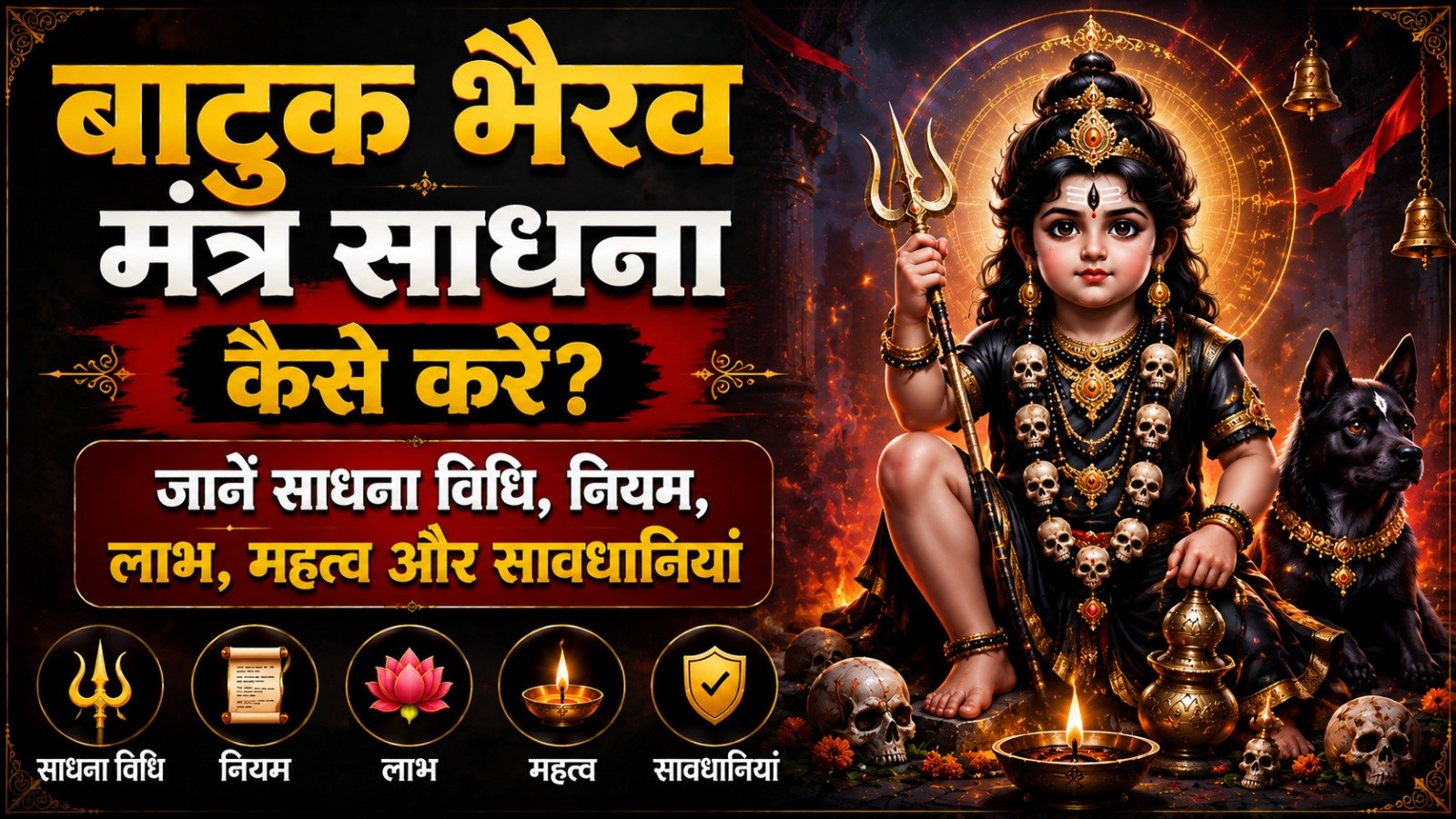 Batuk Bhairav Mantra Sadhana कैसे करें जानें साधना विधि नियम लाभ महत्व और सावधानियांIt takes 15 minutes to read this article    Sadhanasin   Sadhanasin
