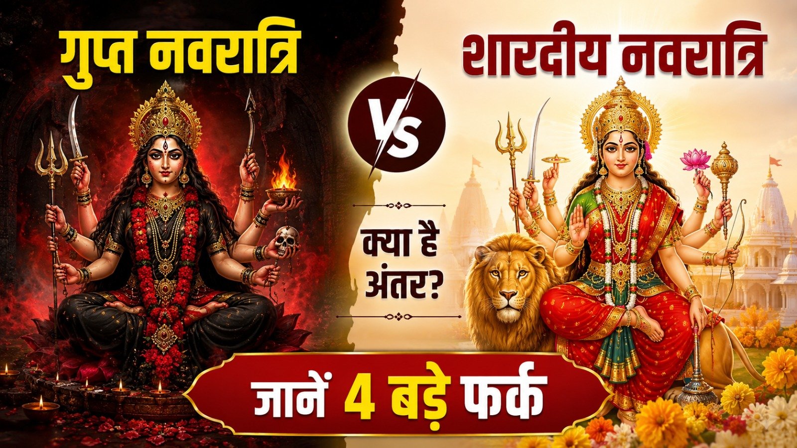 Gupt Navratri Vs Shardiya Navratri गुप्त नवरात्रि और शारदीय नवरात्रि में क्या अंतर है जानें 4 बड़े फर्कIt takes 9 minutes to read this article    Sadhanasin   Sadhanasin