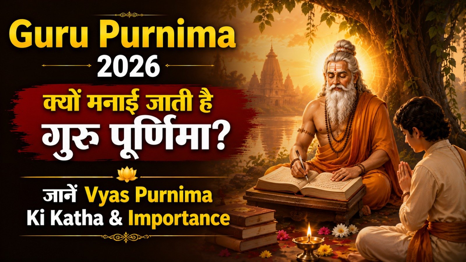 Guru Purnima 2026 क्यों मनाई जाती है गुरु पूर्णिमा जानें Vyas Purnima Ki Katha  ImportanceIt takes 13 minutes to read this article    Sadhanasin   Sadhanasin