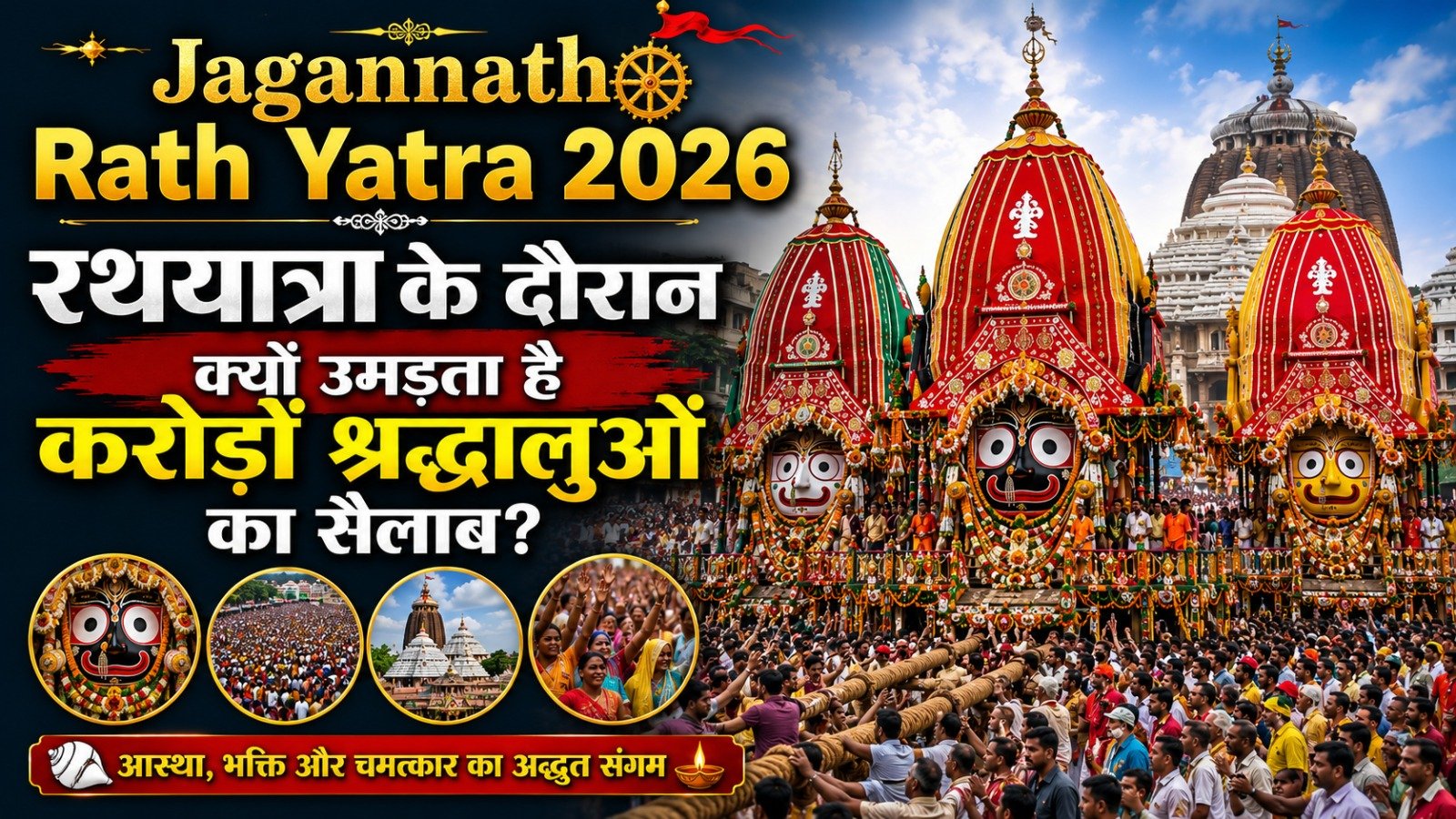 Jagannath Rath Yatra 2026 रथयात्रा के दौरान क्यों उमड़ता है करोड़ों श्रद्धालुओं का सैलाबIt takes 12 minutes to read this article    Sadhanasin   Sadhanasin