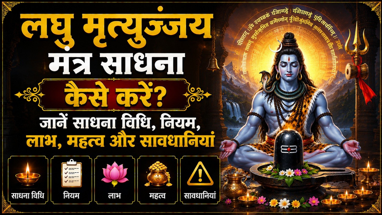 Laghu Mrityunjaya Mantra Sadhana कैसे करें जानें साधना विधि नियम लाभ महत्व और सावधानियांIt takes 16 minutes to read this article    Sadhanasin   Sadhanasin