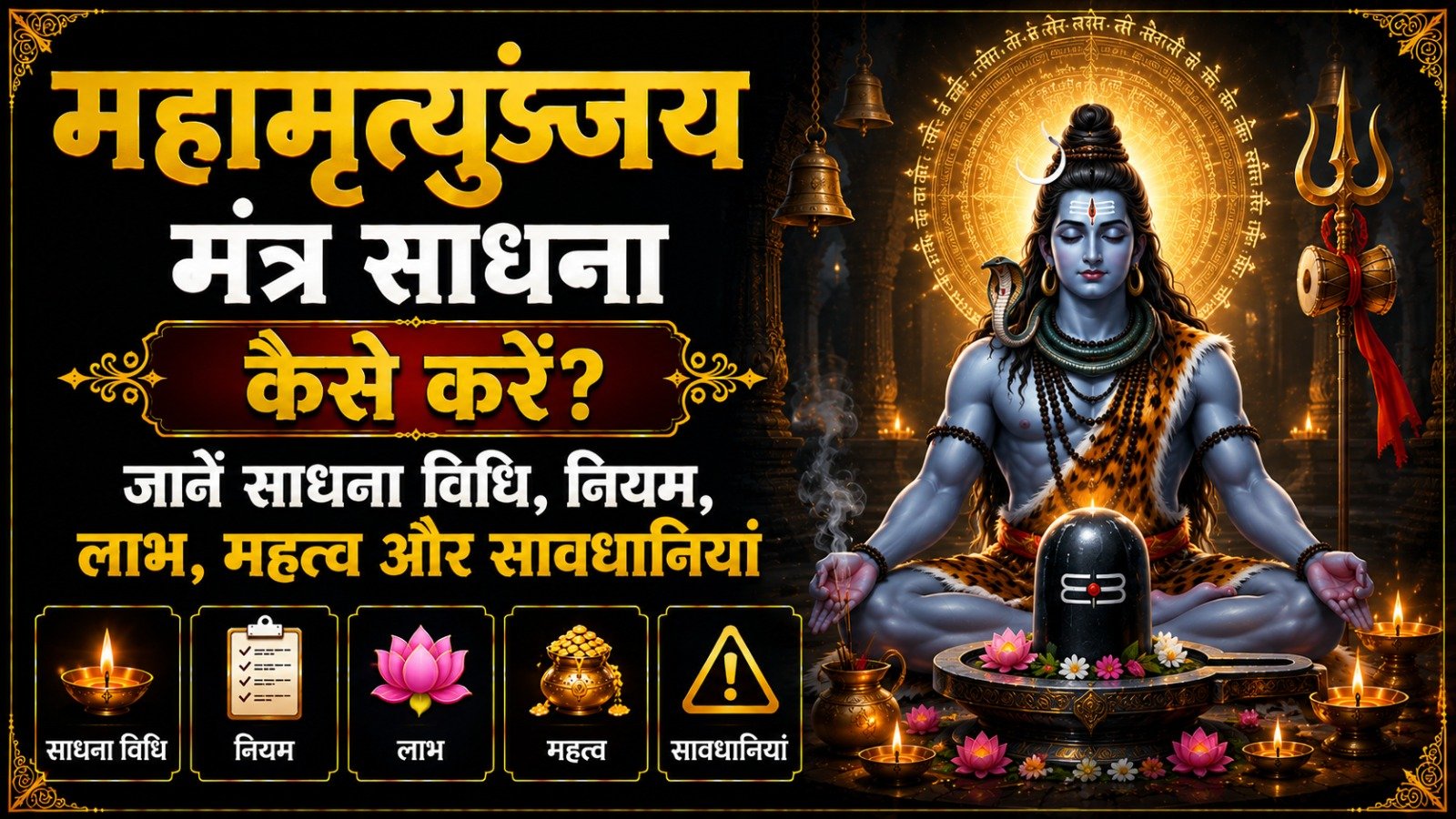 Maha Mrityunjaya Mantra Sadhana कैसे करें जानें साधना विधि नियम लाभ महत्व और सावधानियांIt takes 13 minutes to read this article    Sadhanasin   Sadhanasin