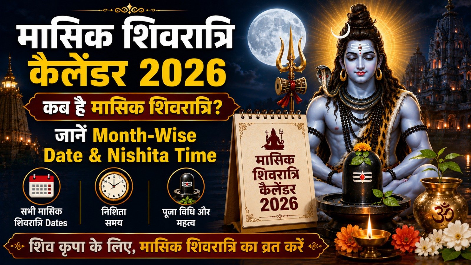 Masik Shivratri 2026 Calender कब है मासिक शिवरात्रि जानें Month Wise Date  Nishita TimeIt takes 13 minutes to read this article    Sadhanasin   Sadhanasin