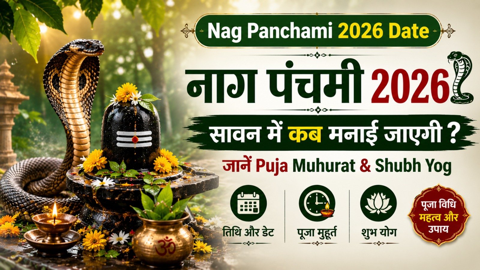 Nag Panchami 2026 Date सावन में कब मनाई जाएगी नाग पंचमी जानें Puja Muhurat  Shubh Yog   Sadhanasin   Page 20   Sadhanasin