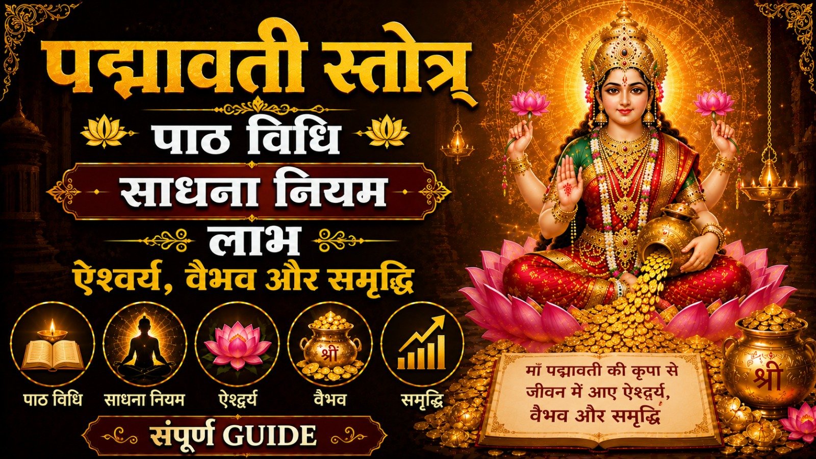 Padmavati Stotra पद्मावती स्तोत्र पाठ विधि साधना नियम लाभ ऐश्वर्य वैभव और समृद्धि Complete GuideIt takes 12 minutes to read this article    Sadhanasin   Sadhanasin
