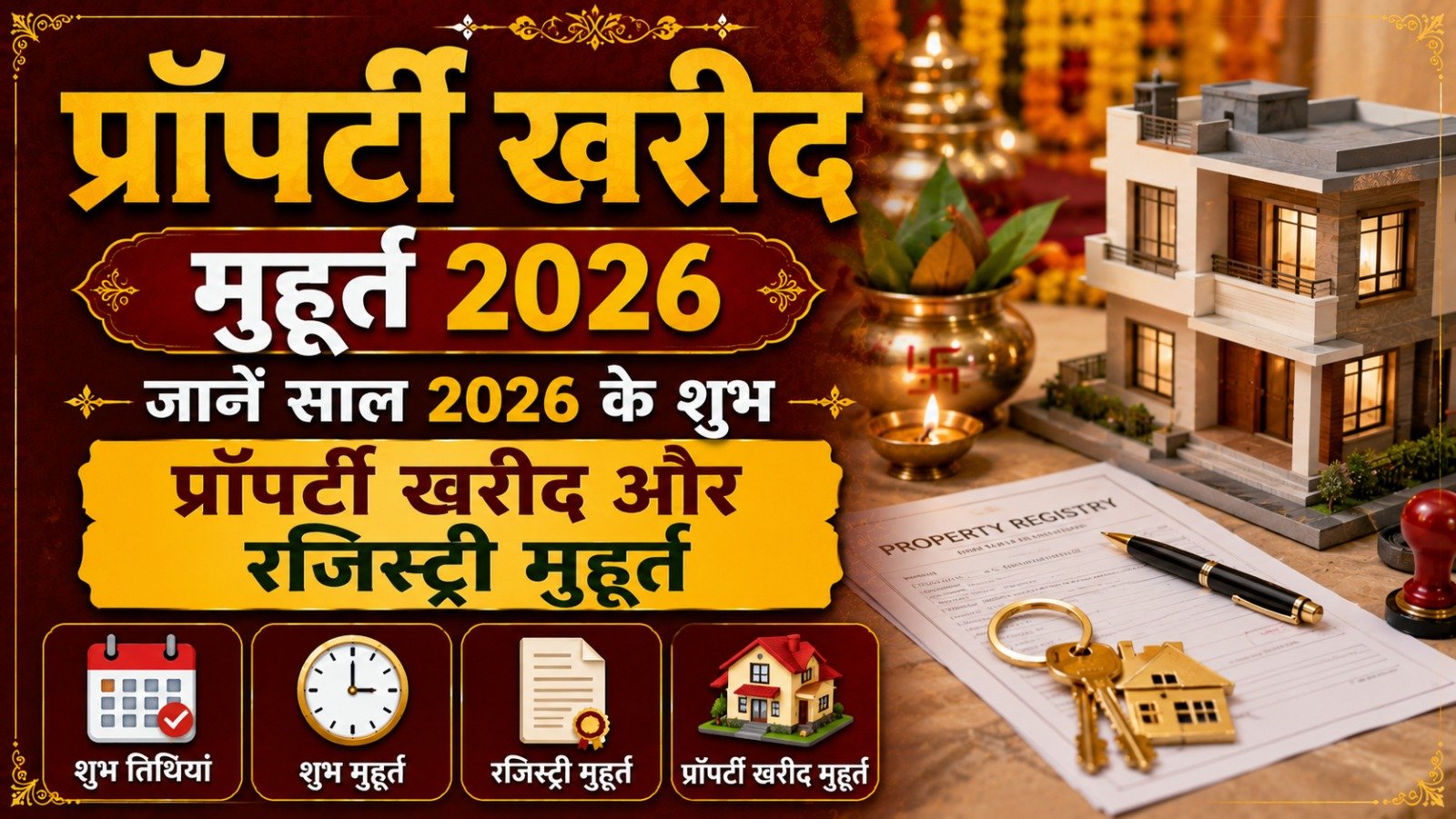 Property Purchase Muhurat 2026 साल 2026 में प्रॉपर्टी जमीनमकान खरीदने के शुभ मुहूर्तIt takes 13 minutes to read this article    Sadhanasin   Sadhanasin