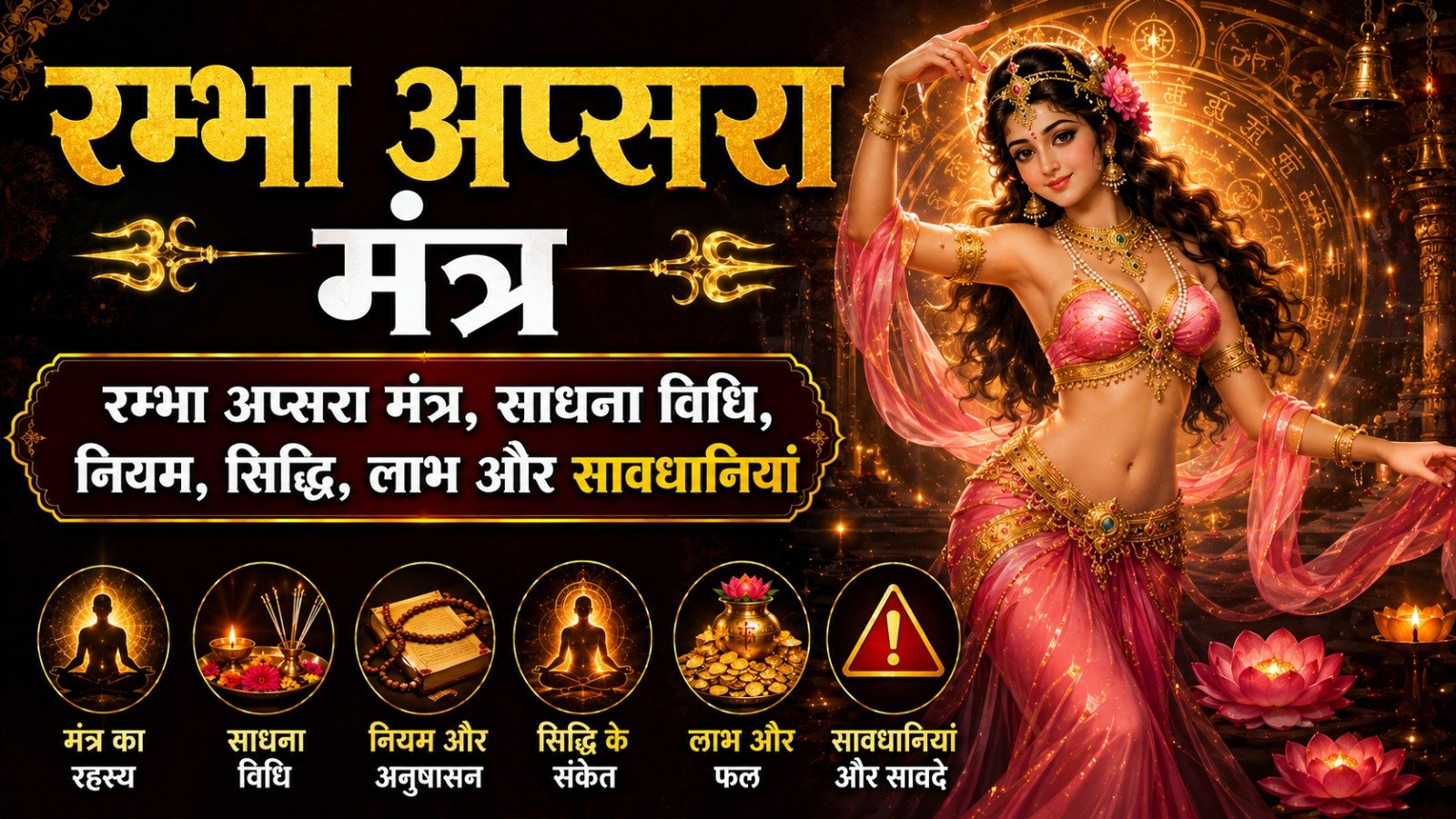 Rambha Apsara Mantra रम्भा अप्सरा मंत्र साधना विधि नियम सिद्धि लाभ और सावधानियांIt takes 11 minutes to read this article    Sadhanasin   Sadhanasin