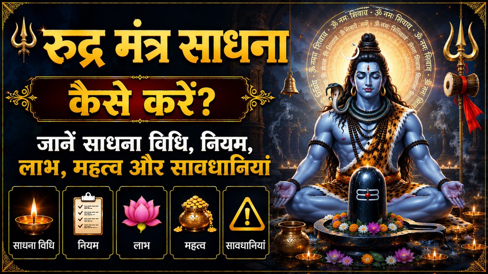 Rudra Mantra Sadhana कैसे करें जानें साधना विधि नियम लाभ महत्व और सावधानियांIt takes 15 minutes to read this article    Sadhanasin   Sadhanasin