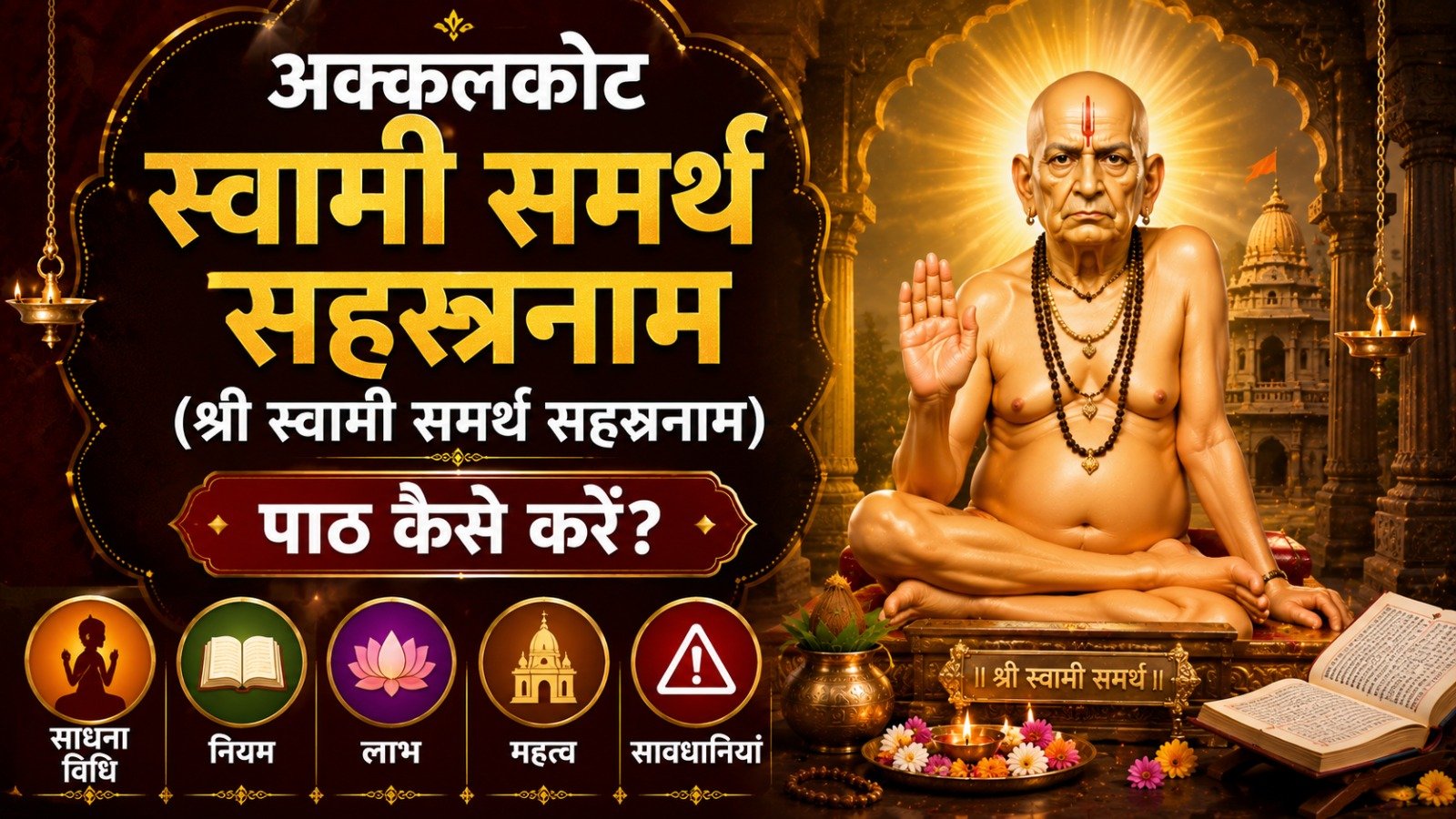 Akkalkot Swami Samarth Sahasranama श्री स्वामी समर्थ सहस्रनाम पाठ कैसे करें जानें साधना विधि नियम लाभ महत्व और सावधानियांIt takes 22 minutes to read this article    Sadhanasin   Sadhanasin