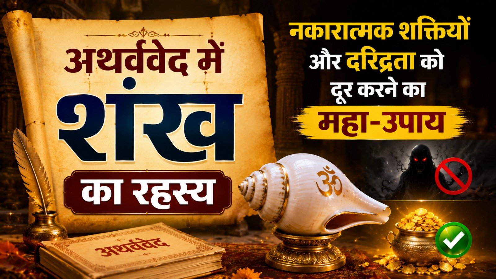 अथर्ववेद में शंख का रहस्य नकारात्मक शक्तियों और दरिद्रता को दूर करने का महा उपायIt takes 10 minutes to read this article    Sadhanasin   Sadhanasin
