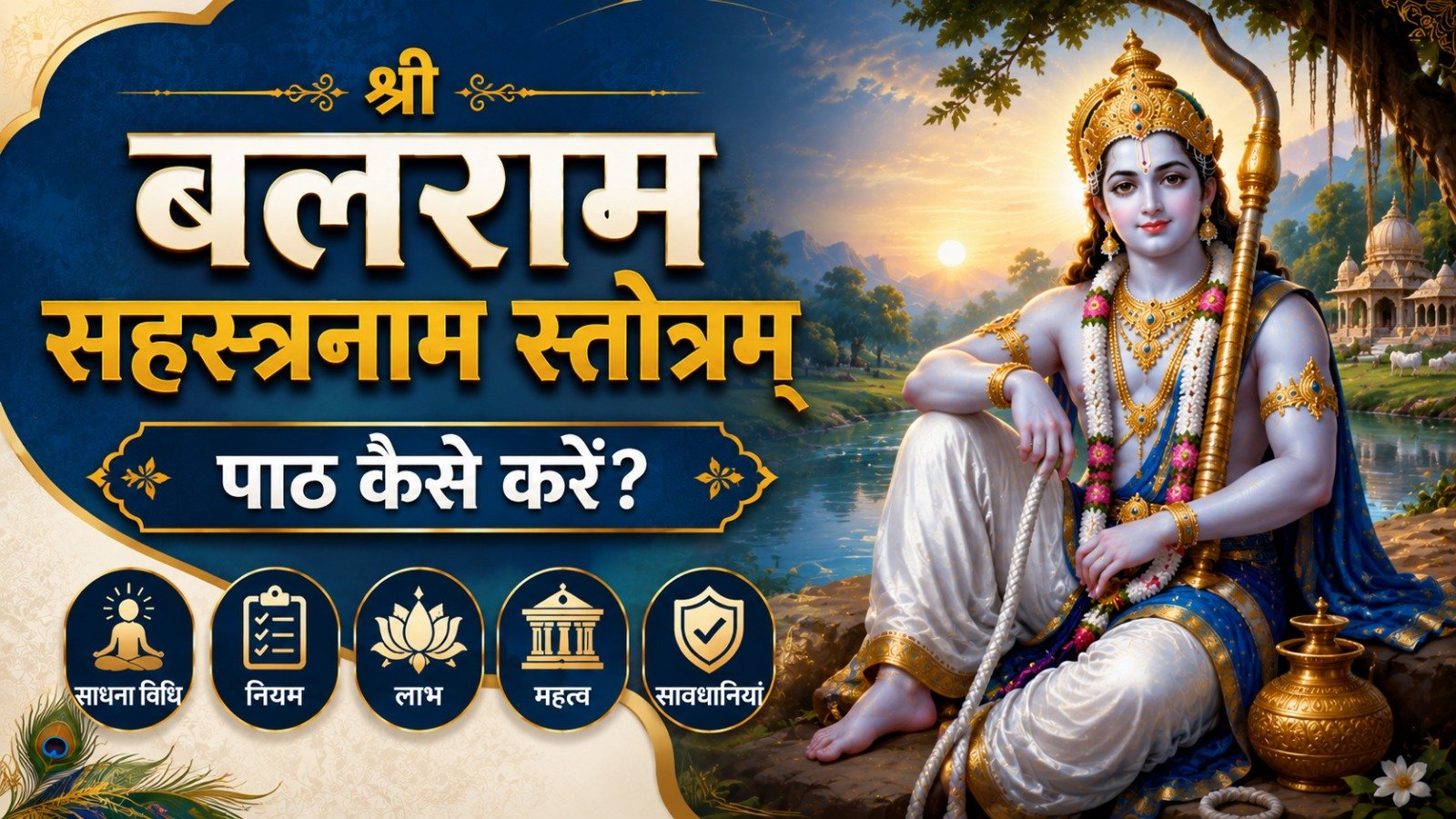 Balram Sahasranaam Stotram श्री बलराम सहस्रनाम स्तोत्रम् पाठ कैसे करें जानें साधना विधि नियम लाभ महत्व और सावधानियांIt takes 24 minutes to read this article    Sadhanasin   Sadhanasin