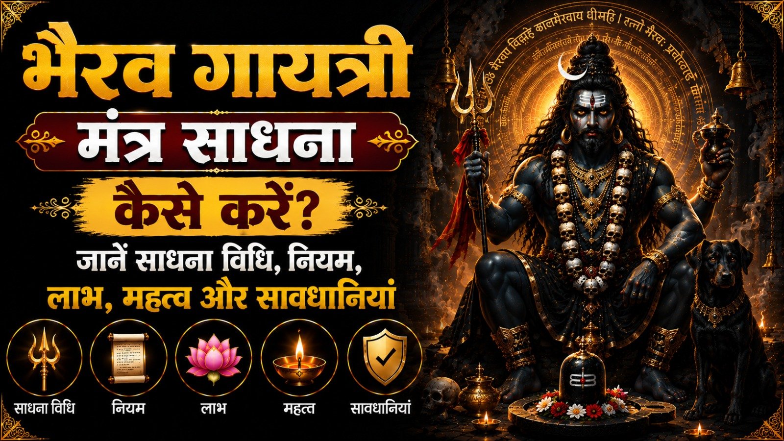 Bhairav Gayatri Mantra Sadhana कैसे करें जानें साधना विधि नियम लाभ महत्व और सावधानियांIt takes 14 minutes to read this article    Sadhanasin   Sadhanasin
