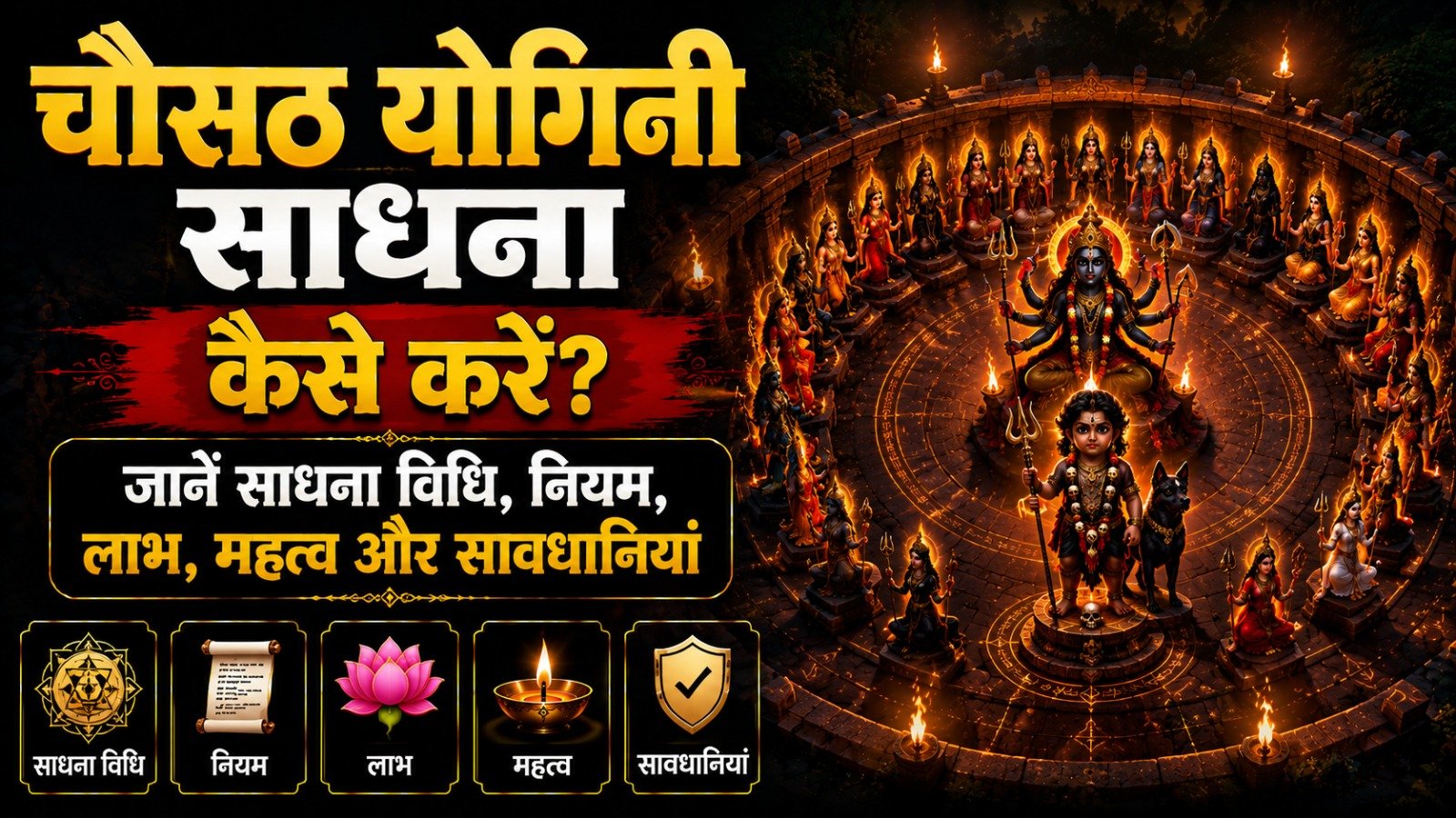 Chausath Yogini Sadhana कैसे करें जानें साधना विधि नियम लाभ महत्व और सावधानियांIt takes 13 minutes to read this article    Sadhanasin   Sadhanasin