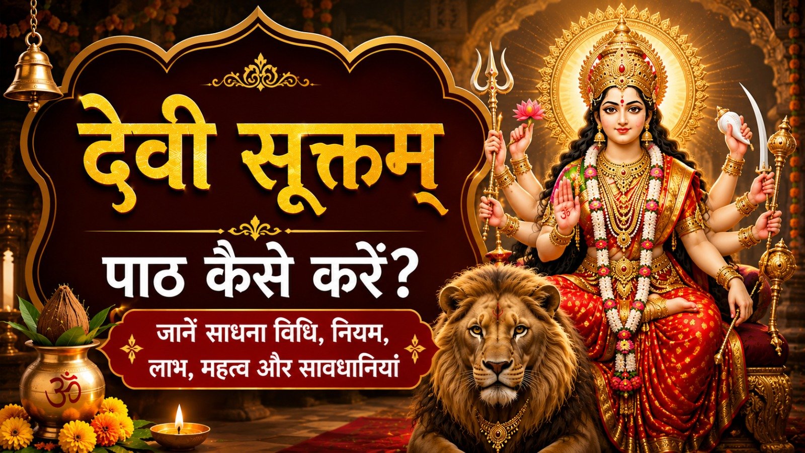 Devi Suktam (देवी सूक्तम): पाठ कैसे करें? जानें साधना विधि, नियम, लाभ, महत्व और सावधानियां