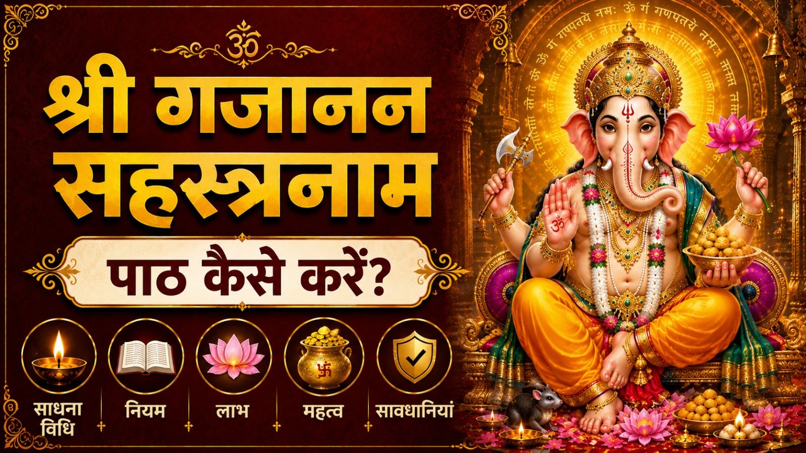 Gajanan Sahasranamam (श्री गजानन सहस्रनाम): पाठ कैसे करें? जानें साधना विधि, नियम, लाभ, महत्व और सावधानियां