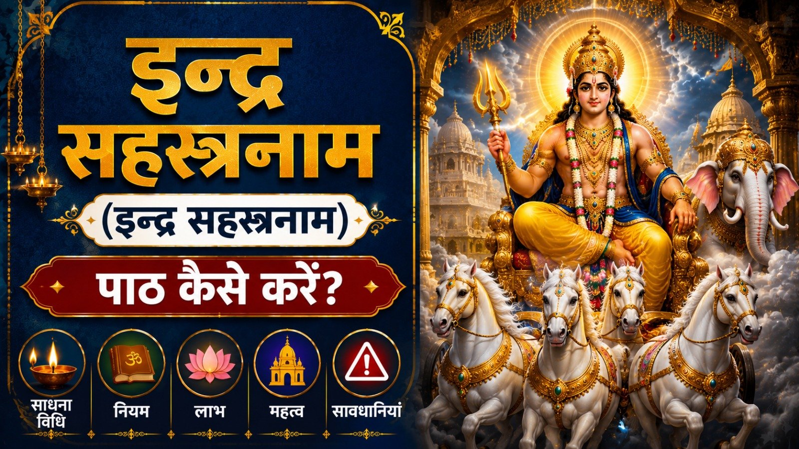 Indra Sahasranaam (इन्द्र सहस्रनाम): पाठ कैसे करें? जानें साधना विधि, नियम, लाभ, महत्व और सावधानियां