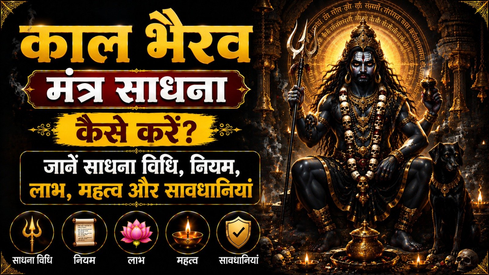 Kala Bhairava Mantra Sadhana कैसे करें जानें साधना विधि नियम लाभ महत्व और सावधानियांIt takes 15 minutes to read this article    Sadhanasin   Sadhanasin