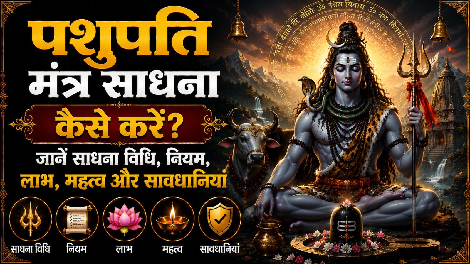 Pashupati Mantra Sadhana कैसे करें जानें साधना विधि नियम लाभ महत्व और सावधानियांIt takes 15 minutes to read this article    Sadhanasin   Sadhanasin