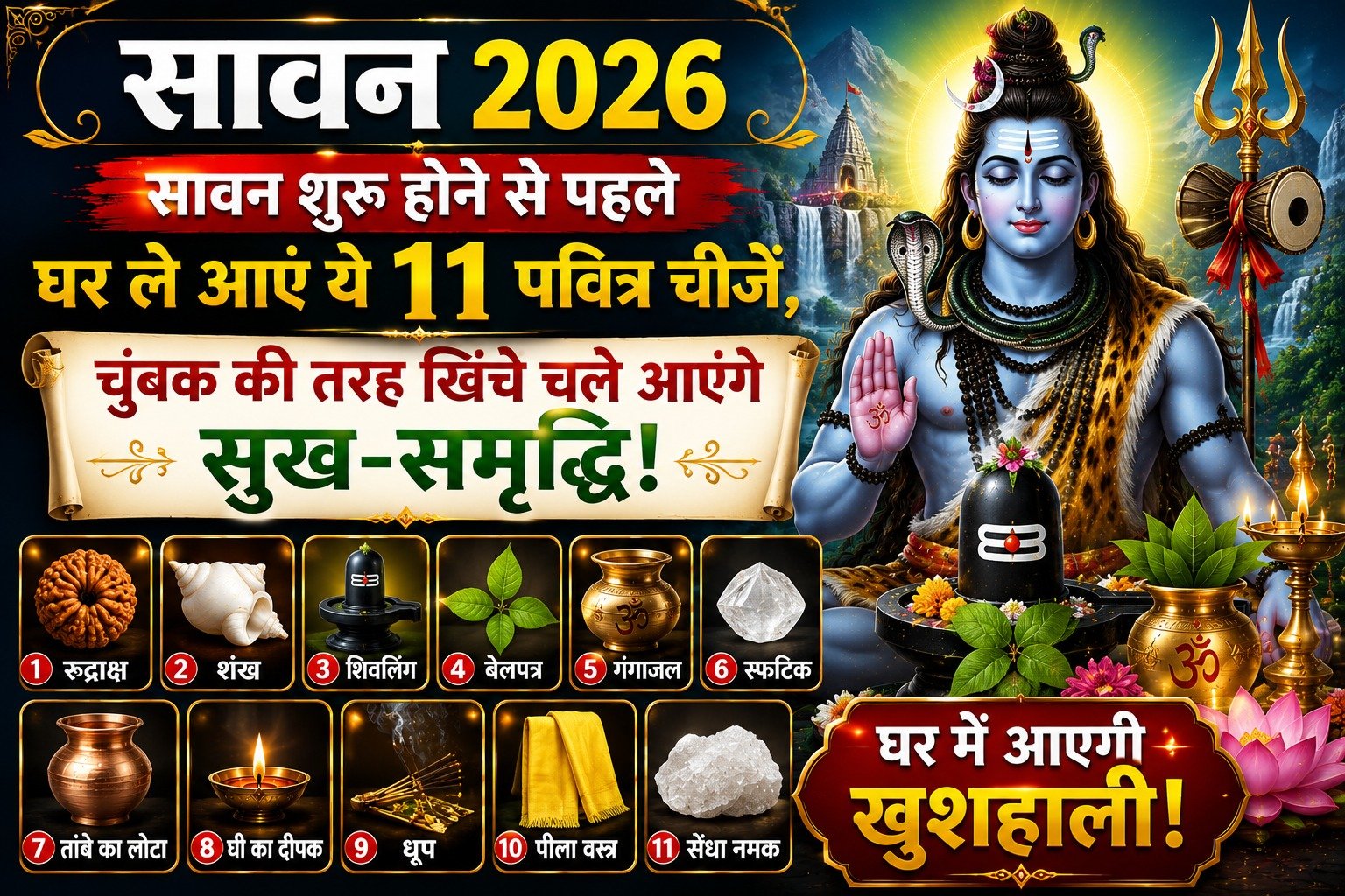 Sawan 2026 Prep सावन शुरू होने से पहले घर ले आएं ये 11 पवित्र चीजें चुंबक की तरह खिंचे चले आएंगे सुख समृद्धि   Sadhanasin   Page 5   Sadhanasin
