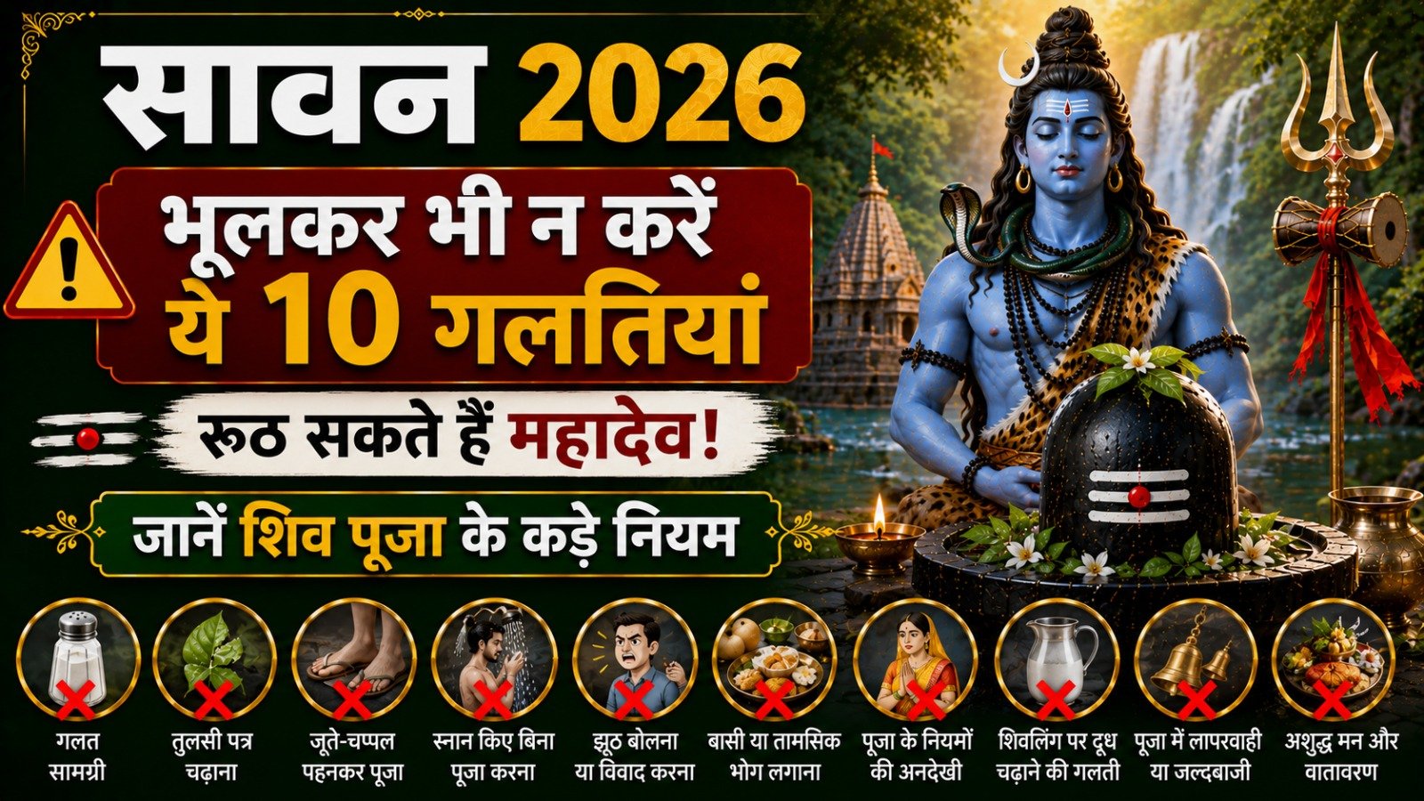 सावन 2026 भूलकर भी न करें ये 10 गलतियां रूठ सकते हैं महादेव जानें शिव पूजा के कड़े नियम   Sadhanasin   Page 7   Sadhanasin