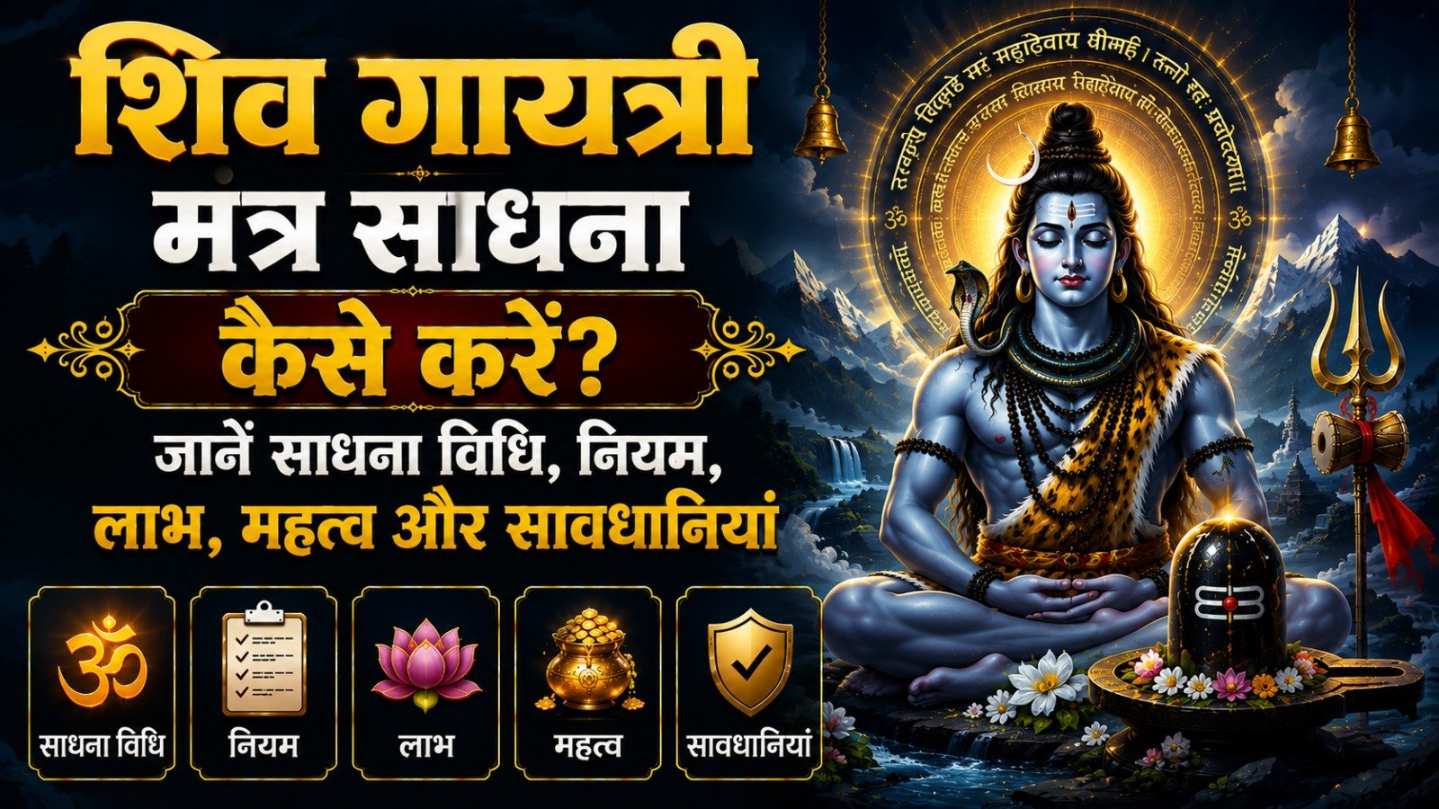 Shiv Gayatri Mantra Sadhana कैसे करें जानें साधना विधि नियम लाभ महत्व और सावधानियांIt takes 16 minutes to read this article    Sadhanasin   Sadhanasin