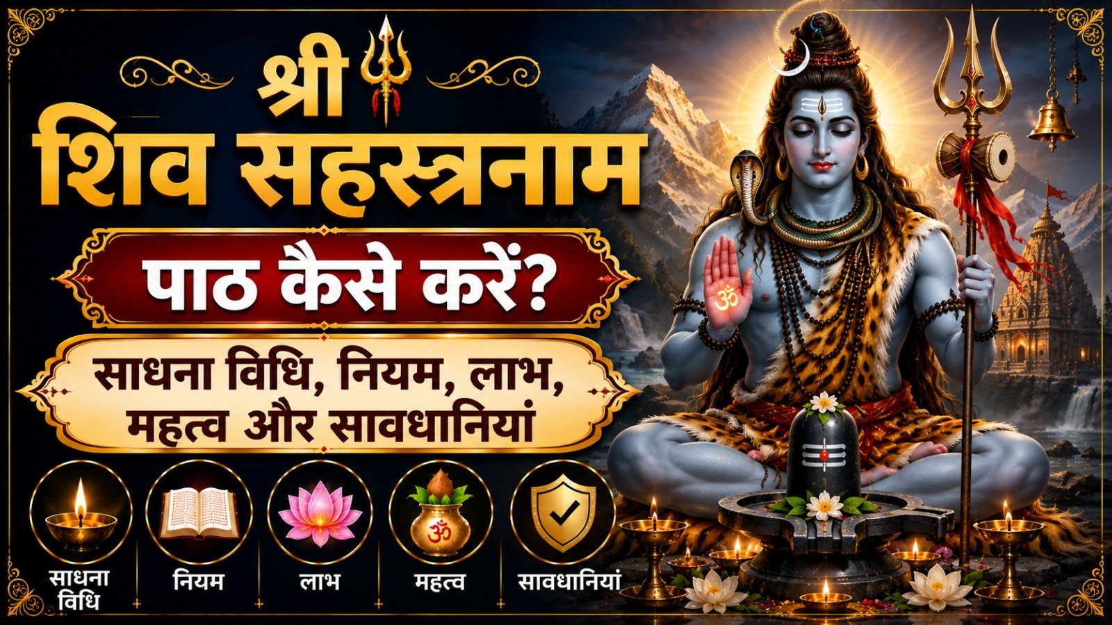 Shiva Sahasranama Stotram श्री शिव सहस्त्रनाम पाठ कैसे करें जानें साधना विधि नियम लाभ महत्व और सावधानियांIt takes 30 minutes to read this article    Sadhanasin   Sadhanasin