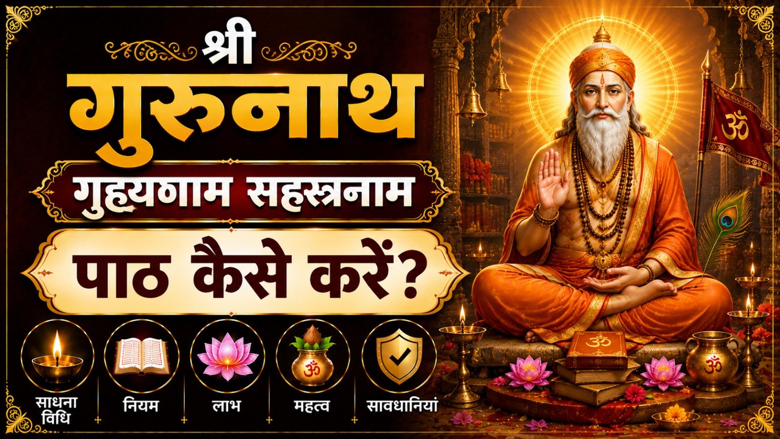Shri Gurunath Guhyanam Sahasranama श्री गुरुनाथ गुह्यनाम सहस्रनाम पाठ कैसे करें जानें साधना विधि नियम लाभ महत्व और सावधानियांIt takes 64 minutes to read this article    Sadhanasin   Sadhanasin