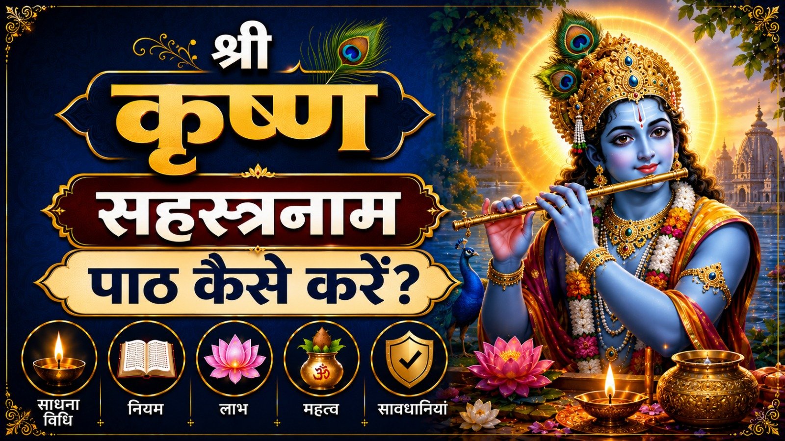 Shri Krishna Sahasranaam श्री कृष्ण सहस्रनाम पाठ कैसे करें जानें साधना विधि नियम लाभ महत्व और सावधानियांIt takes 27 minutes to read this article    Sadhanasin   Sadhanasin